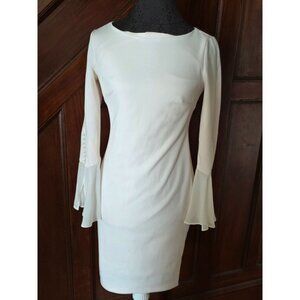 Calvin Klein Womens Dress  Pale Pink Long Sleeve Bell Sleeve & Button Detail 2
